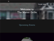 Tablet Screenshot of manorgrille.com